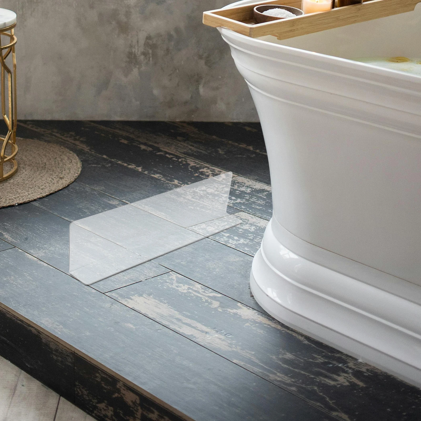 

1pcs Corner Splash Guard Pvc Water Barrier For Bathtub Bathroom Sink Tub Shower Water Guard Edge Waterproof Protector