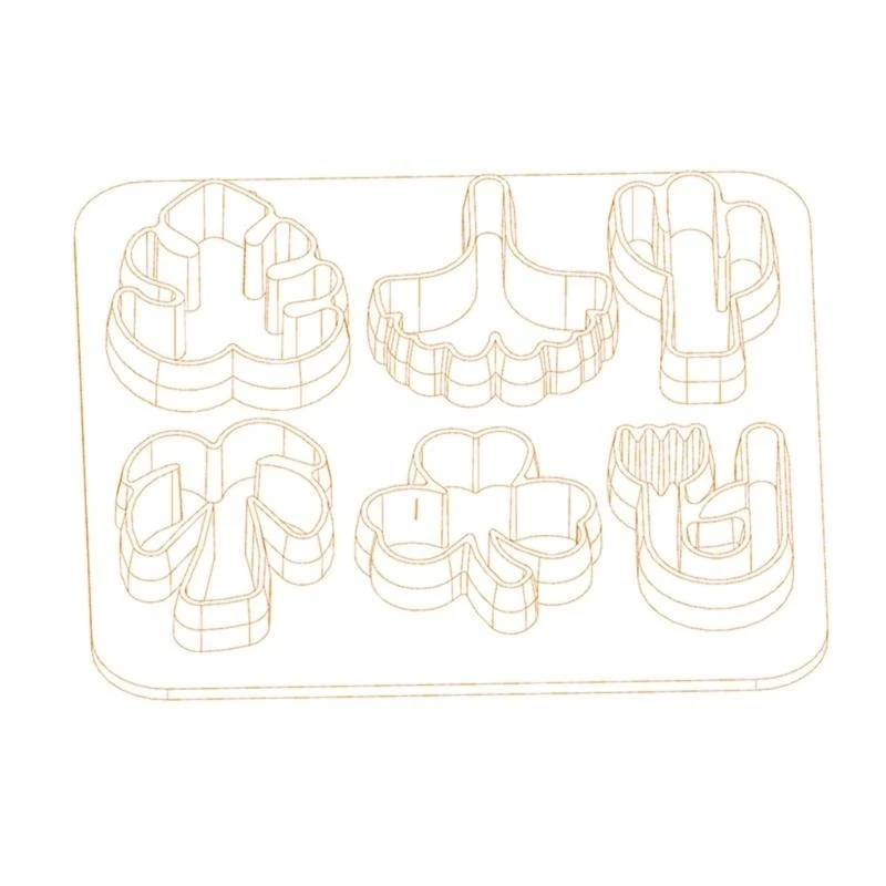 652F Polymer Cutters DIY Manufacturing Plastic Earrings Clay Cutters Soft Ceramics Mold Adorable Mini Jewelry Clay Cutters