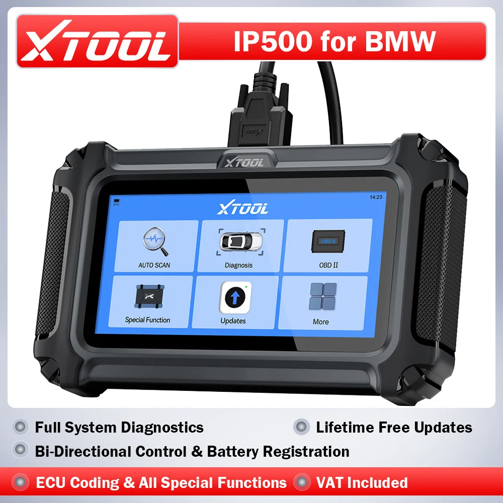 XTOOL IP500 für BMW OBD2 Scanner Vollsystem-Diagnosegerät Bidirektionales Scan-Tool mit ECU-Codierung Aktiver Test 23+ Reset-Dienste Batterieregistrierungswerkzeug für BMW für Mini für Rolls Royce