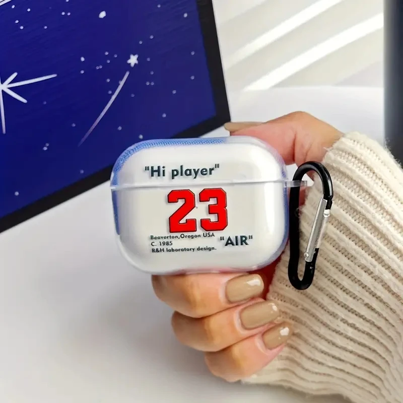No. 23 Jersey Air Pod Case Cover For Silicone Wireless Earphone For Airpods 1 2 3 For Airpods Pro 2 Case With Keychain men women