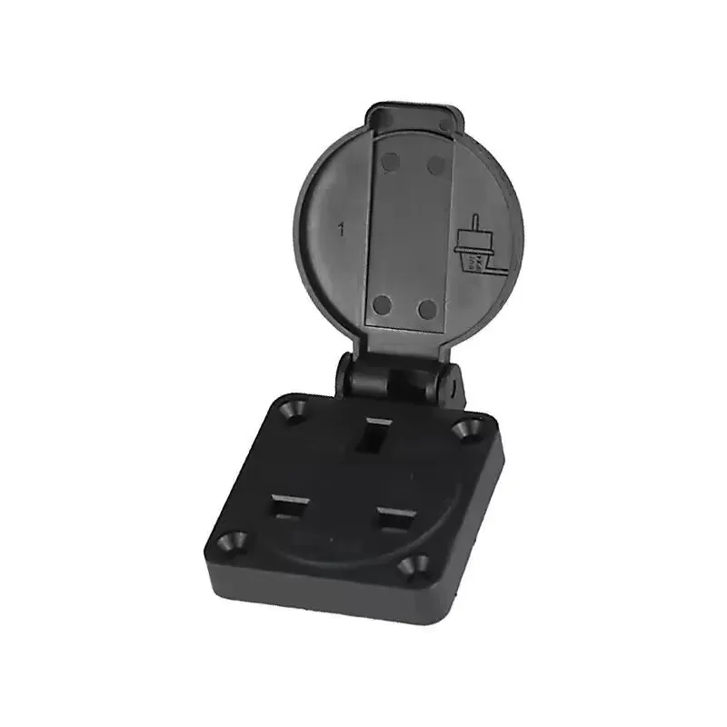 1pcs Britain Black Blue 13A 250V IP44 UK Multifunction 2P+E Outdoor Industry Waterproof AC Power Outlet Wired Receptacle Socket
