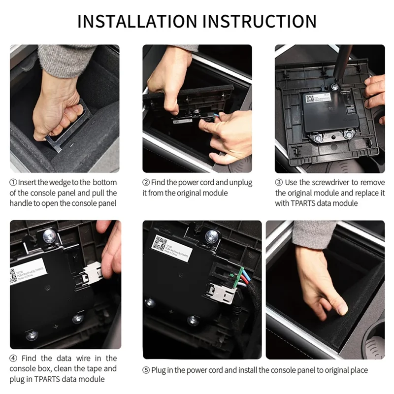 

Car Console Data Module for Tesla Model 3/Y 2022 to Recover the Data Transmission Function At Console USB Ports