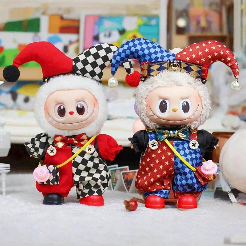 

Одежда для LABUBU 1-го и 3-го поколений: милый комбинезон в цирковом стиле с пятиконечной звездой, шапки и аксессуары