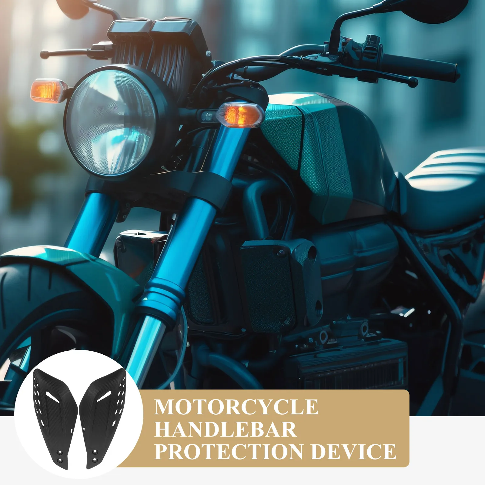 

2pcs Motorcycle Anti-Fall Guard Hand Guards Black Handlebar Protection Windproof Removable Durable for Sand Wind Mud Cold