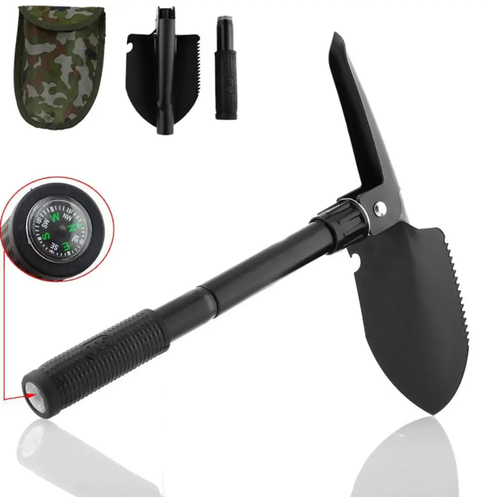 ทหารพับ Shovel Survival Spade Camping กลางแจ้งเครื่องมือมัลติฟังก์ชั่นกีฬาความบันเทิงสำหรับ Camping Hiking เครื่องมือกลางแจ้ง