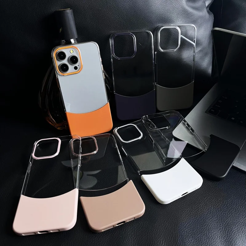 

New transparent color-blocked magnetic attachment with standard top and bottom designiphone15Phone case16New13Transparent and ap