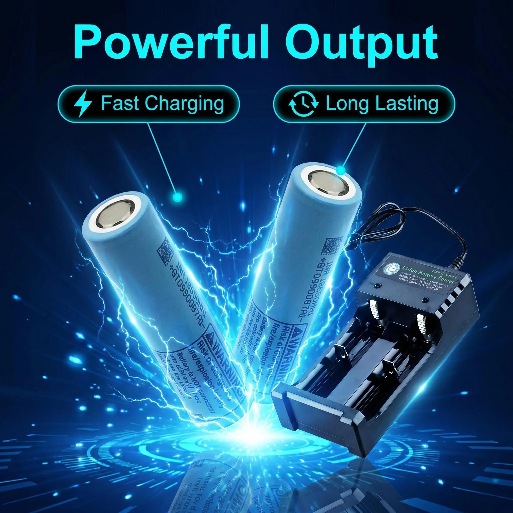 

INR18650 MH1 2000mAh 3200mAh 3.7V Rechargeable Battery Real Capacity 30A High Drain for Flashlight Toy Tool + USB Charger