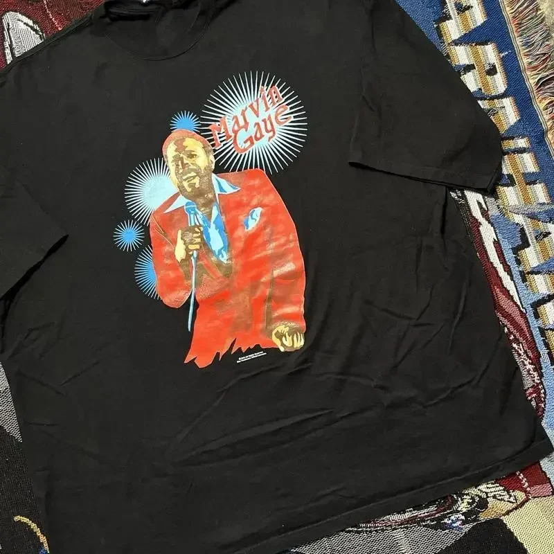 Marvin Gaye Black Color 100 Cotton T Shirt Adults MI360