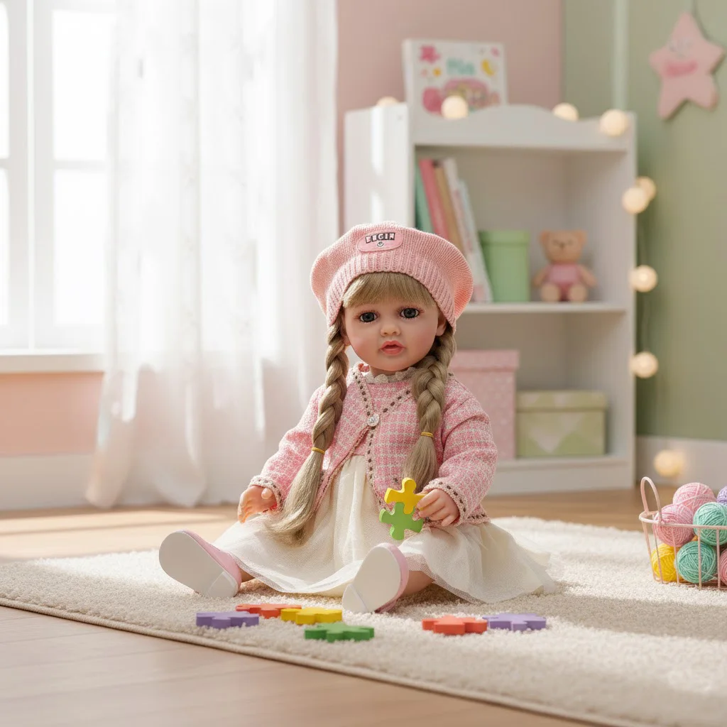 Cloveray 22 بوصة كلاسيكي كامل الجسم الفينيل واقعية تولد من جديد دمية طفل سوبر لطيف دمية من الفينيل اليدوية لعبة أصلية طفل هدية عيد الميلاد