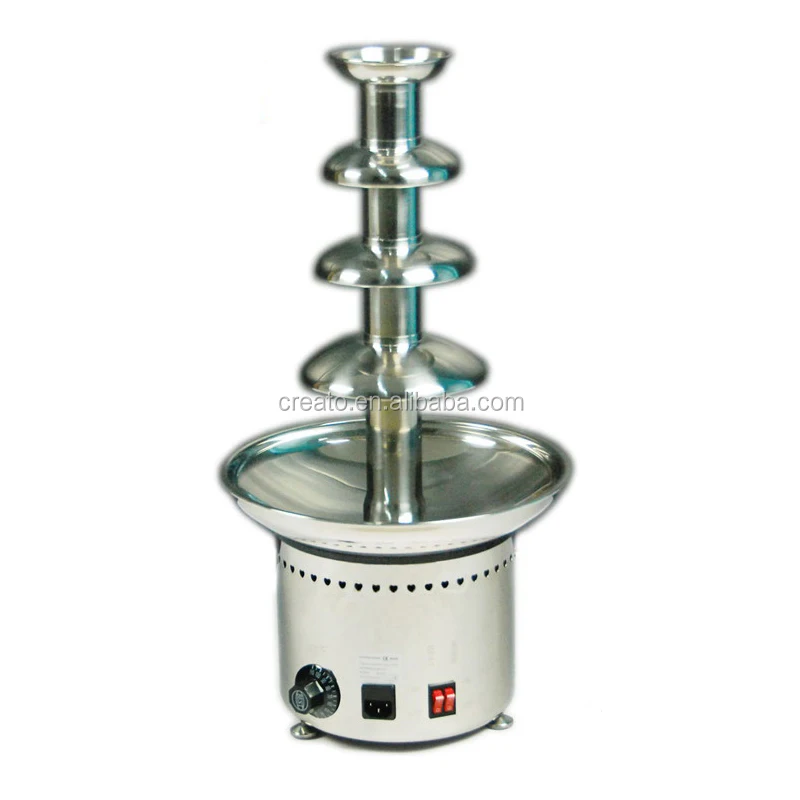 

Электрический фонтан для свадебного торта из нержавеющей стали, элегантный эффект водопада для демонстрации шоколадного торта