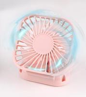 1pc Hanging Neck Fans With Vanity Mirror Outdoor Handheld Multifunction Fan Home Desktop Folding USB Rechargeable Mute Mini Fan