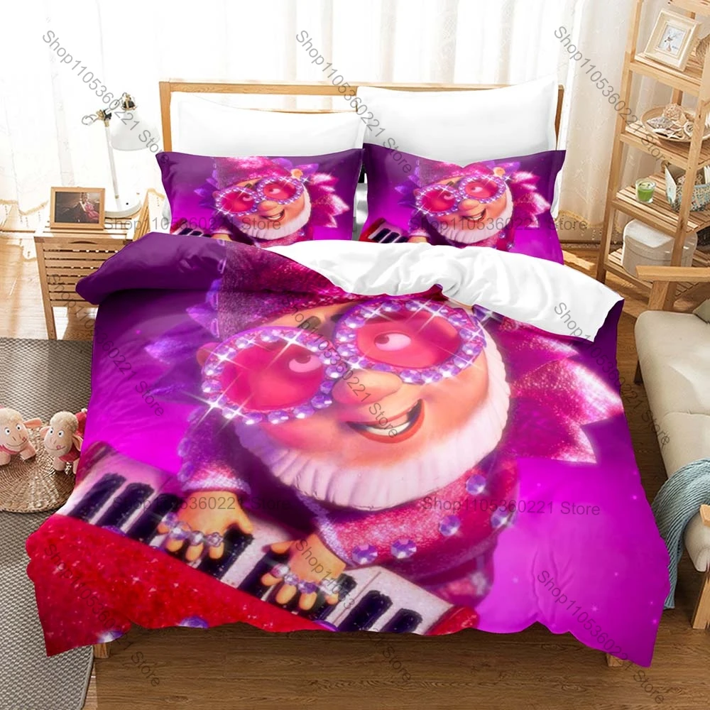 Goodbye Yellow Brick Road Sequins Feather Piano Print Duvet Cover + 2 Pillowcases Rocketman Fan 3pcs Bedding Set