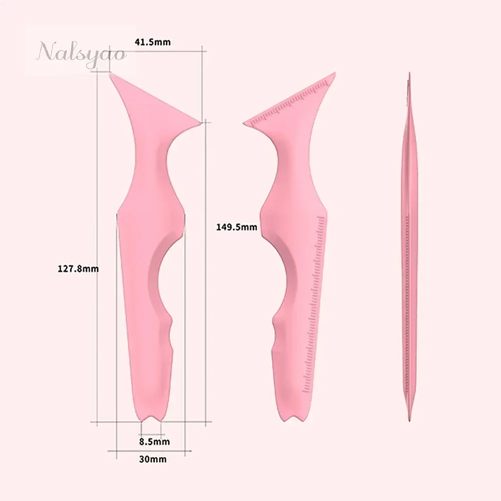 CNK 5 in 1 Silicone Beauty Ruler Reusable Eyeliner Stencils Winged Tip Eyebrow Guide Multi-Purpose Makeup Tool
