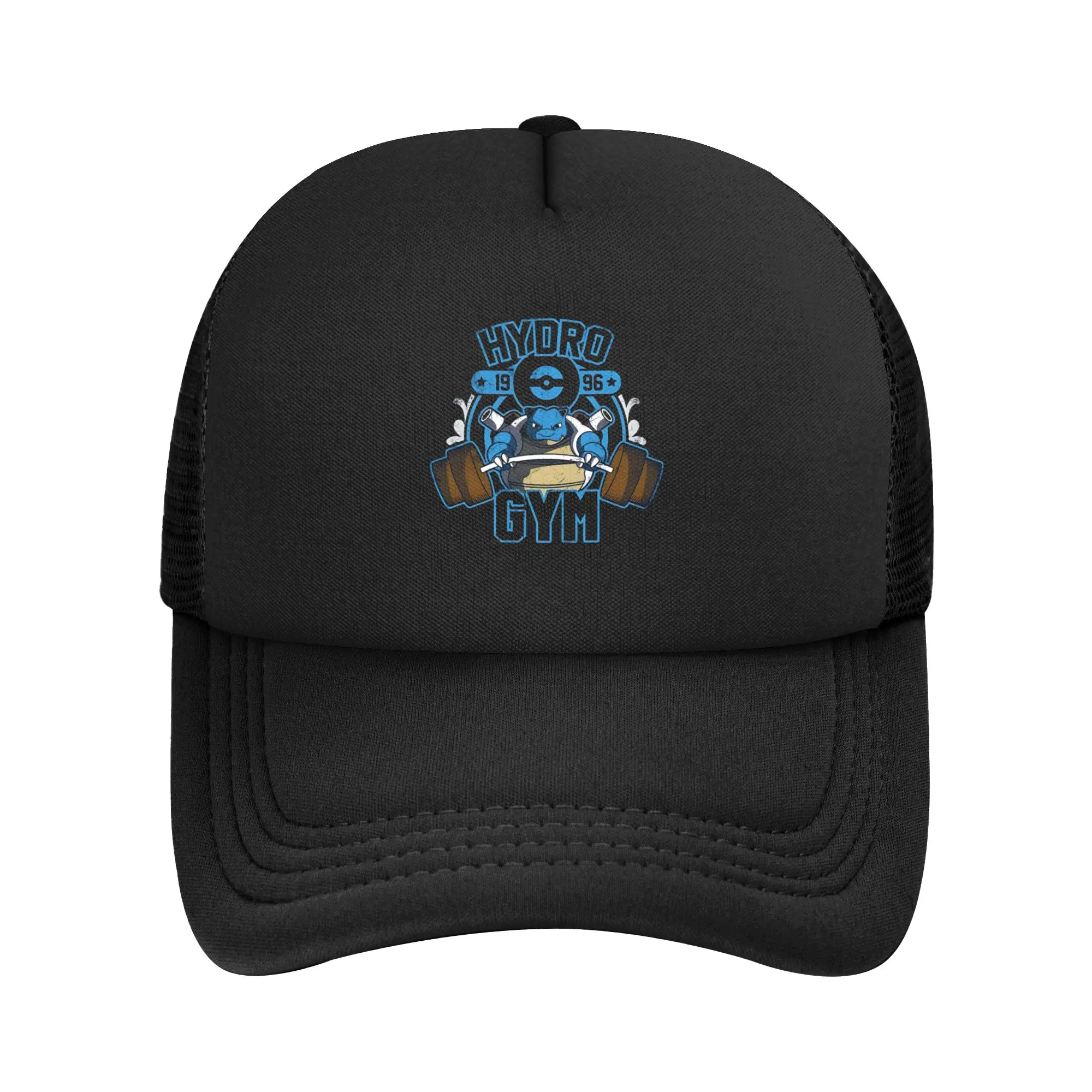 Pokemoned Gym Blastoise Trucker Caps Men Women Hat Trucker Worker Cap Trucker Cap Adjustable Polyester Mesh Baseball Caps Winter