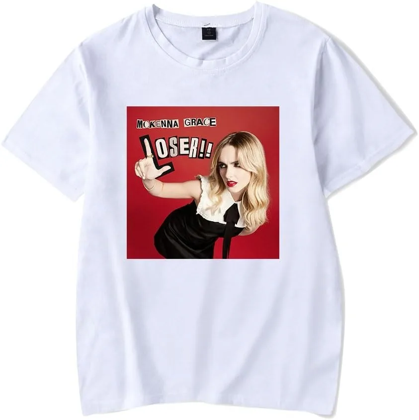 McKenna Grace Tshirt Unisex Short Sleeve T-shirts Men Women Streetwear Printing Casual Fashion