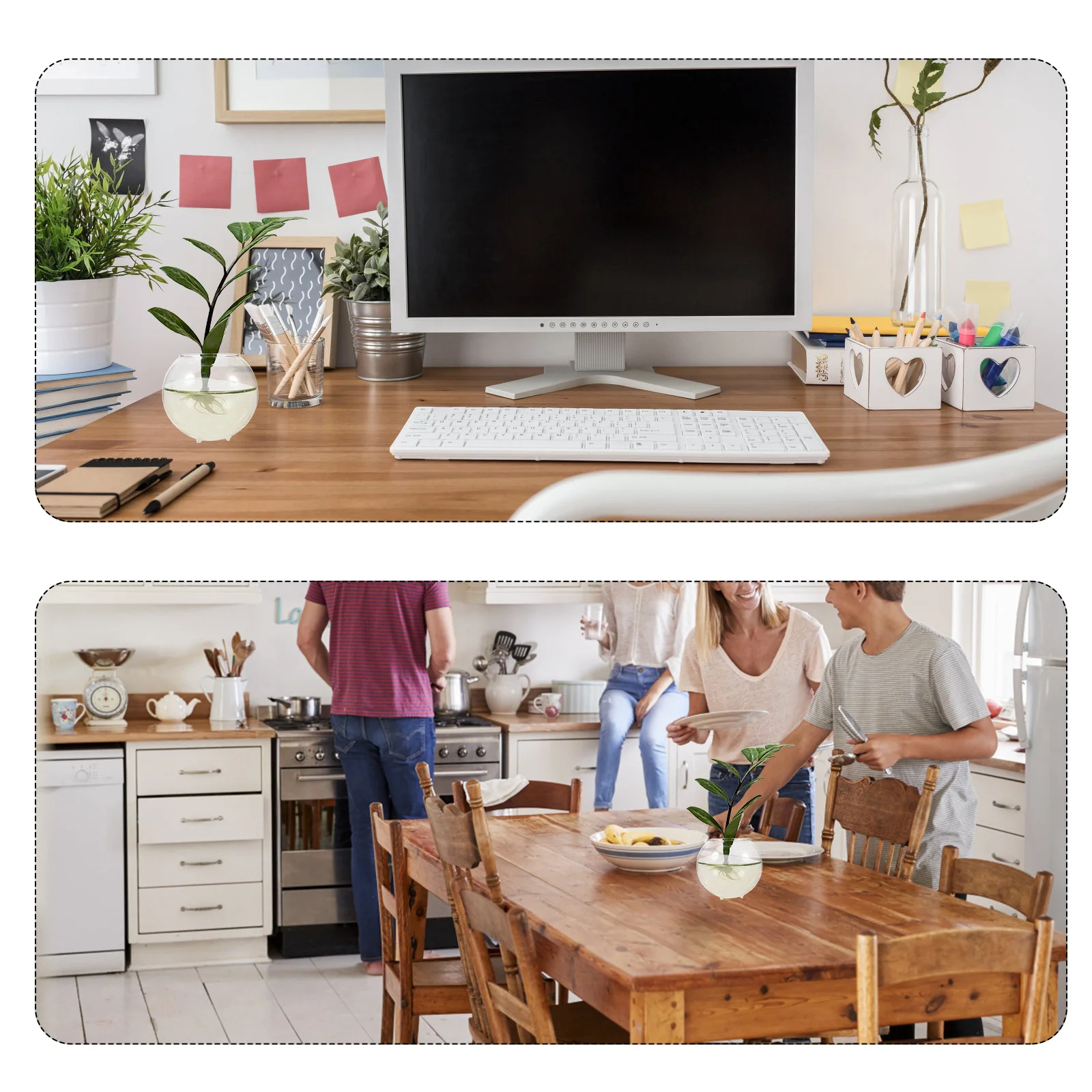 

Tripod Glass Fish Bowl Multi-Function Desktop Aquarium Bowl Clear Home Decor Tank Fish Supplies Home Accessory