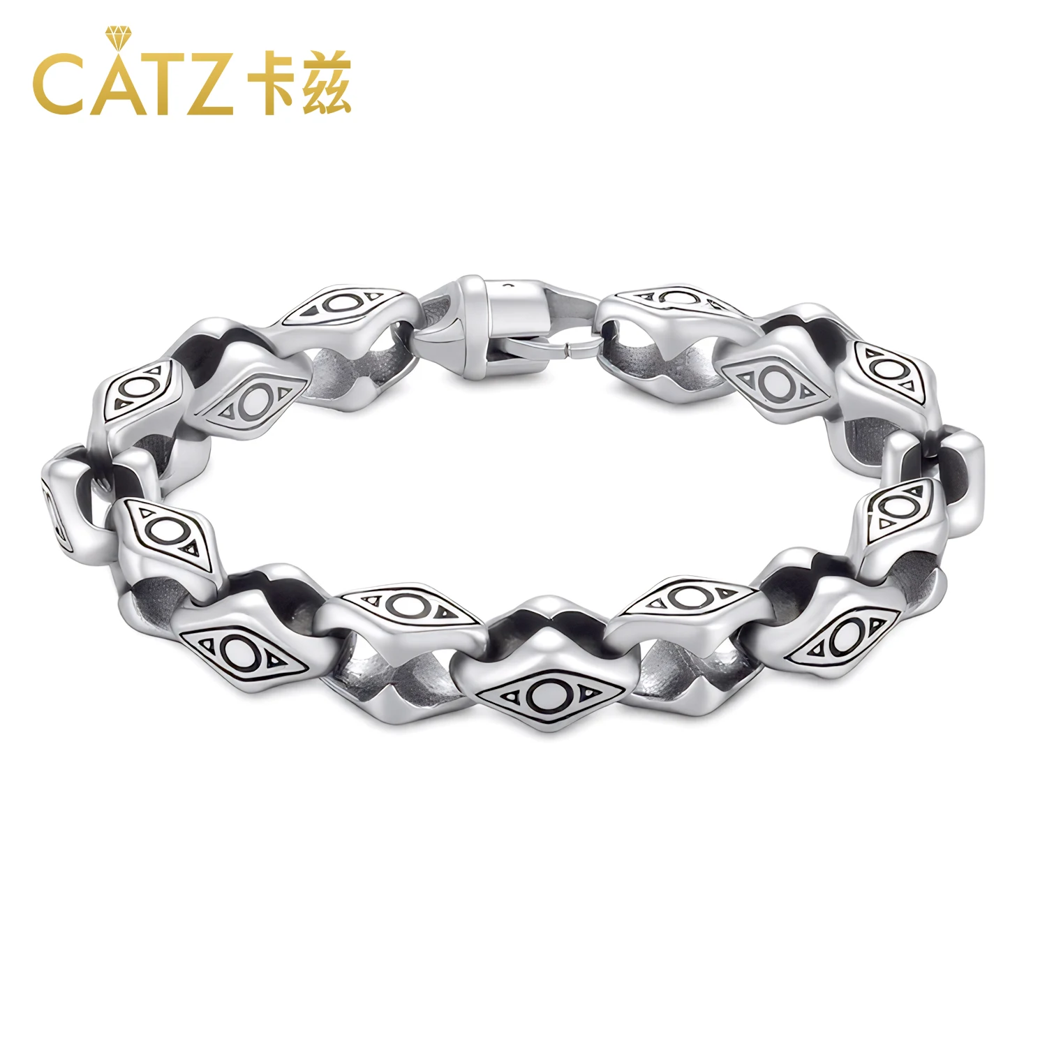 

CATZ Stainless Steel Bracelet For Men, 22 Cm Arrowheel-Shaped Motorcycle Men'S Jewelry Accessory, A Gift For Your Boyfriend