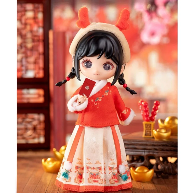 

LIRORO Dragons Celebrating the New Year Ob11 1/12 Bjd Dolls Blind Box Mystery Box Cute Action Anime Figure Kawaii Toys