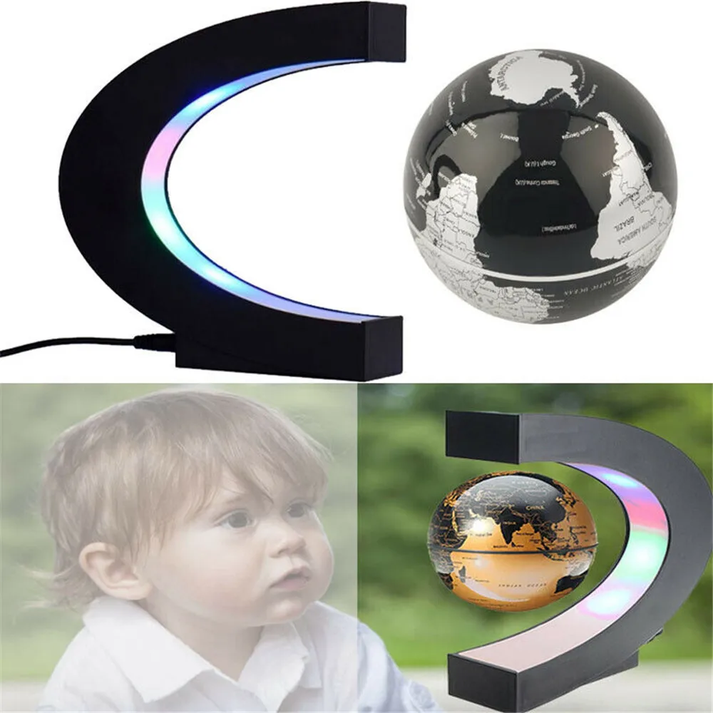 Led World Map Magnetic Levitation Floating Globe Home Electronic Antigravity Lamp Novelty Ball Light Birthday Gift Decoration