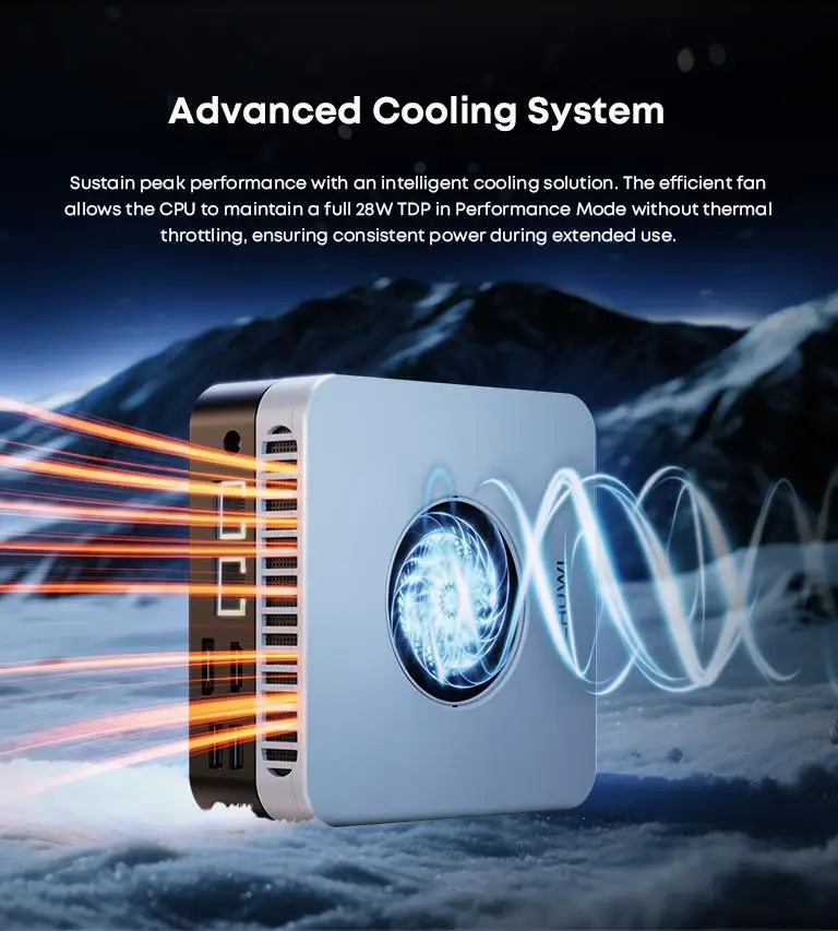 CHUWI LarkBox X Mini PC Intel Corei3-1220P 8GB RAM 256GB SSD مخرج ثلاثي الشاشة حتى 4K نظام تبريد متقدم Wifi6 Mini PC