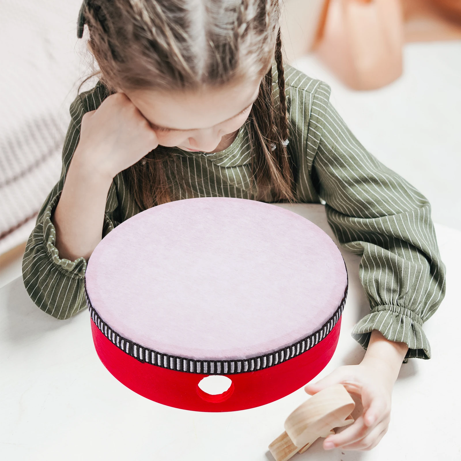 

3 Pcs H Drum Set Durable Musical Instruments for Adults Kids Church Tambourine Toy Percussion H Drumming Ensemble