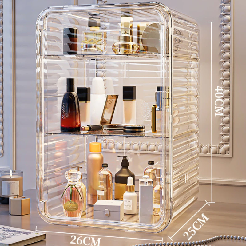 Transparent Cosmetic Box Makeup Jewelry Drawer Multifunctional Organizer Home Storage Box Light Luxury Cosmetic Organizer