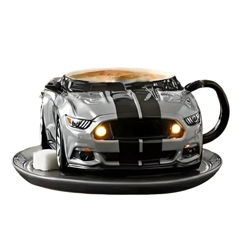 

Funny Car Shaped Coffee Cup 100ML Stainless Steel Coffee Mugs Handcrafted Water Cup Desktop Ornament Gift for Friends
