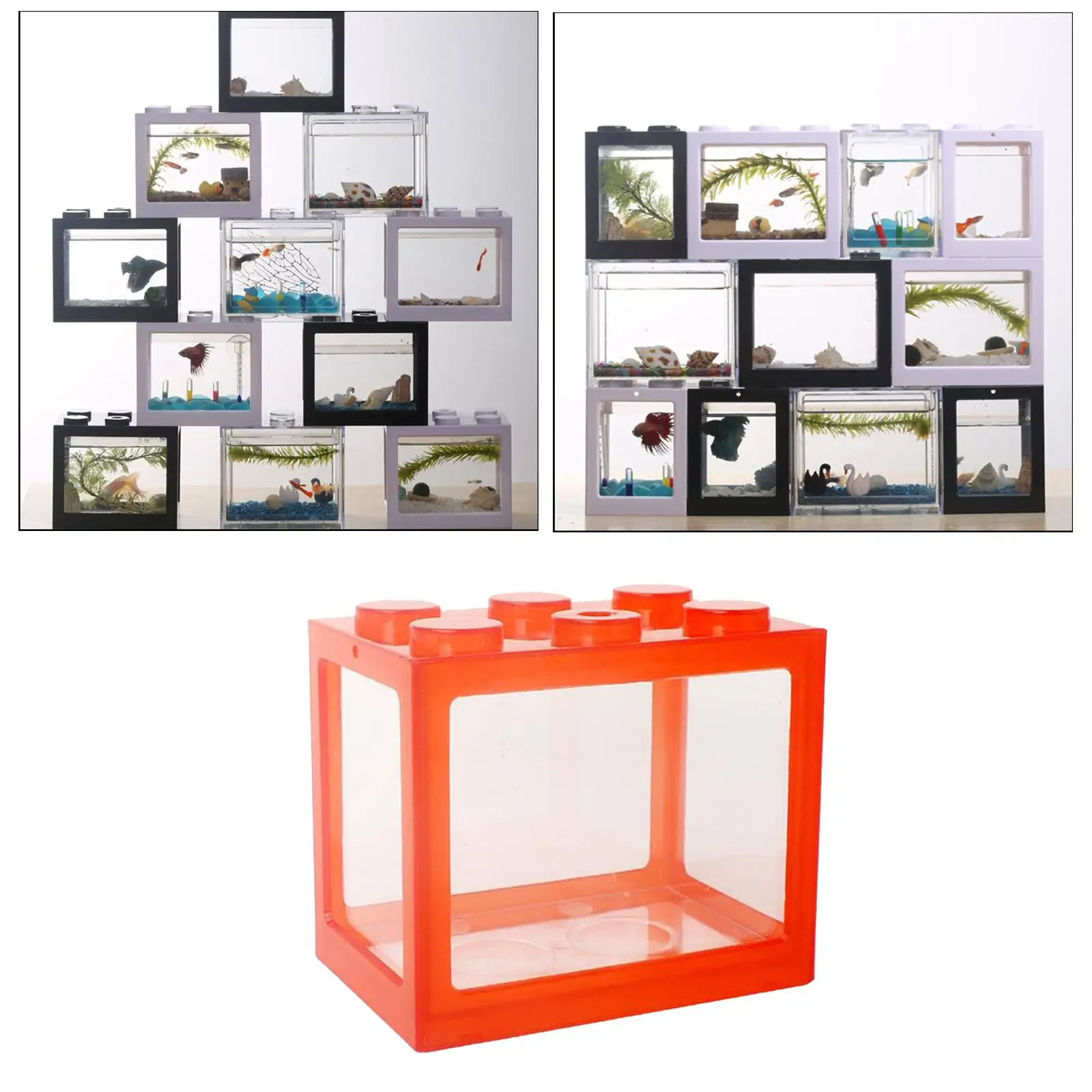 Aquarium Fish Tank, Building Blocks Superimposed Desktop  Aquarium