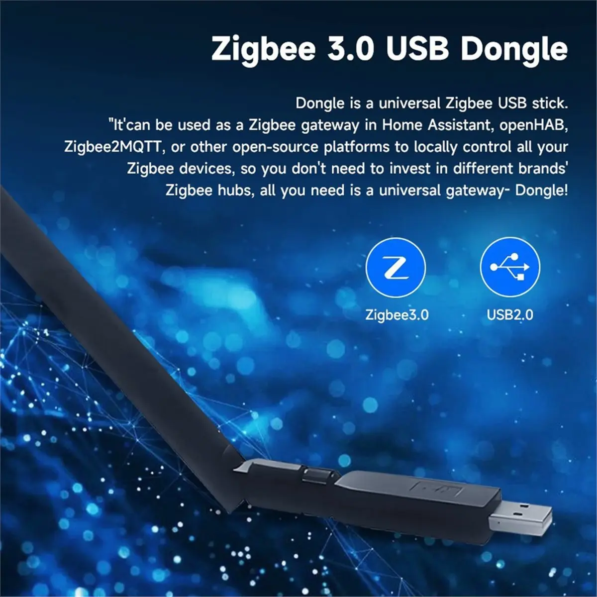 A86G NEW Zigbee Dongle USB3.0 Zigbee 2MQTT Antenna for Most Smart Home Systems Zigbee3.0 Gateway Max 20DBm Home Assistant