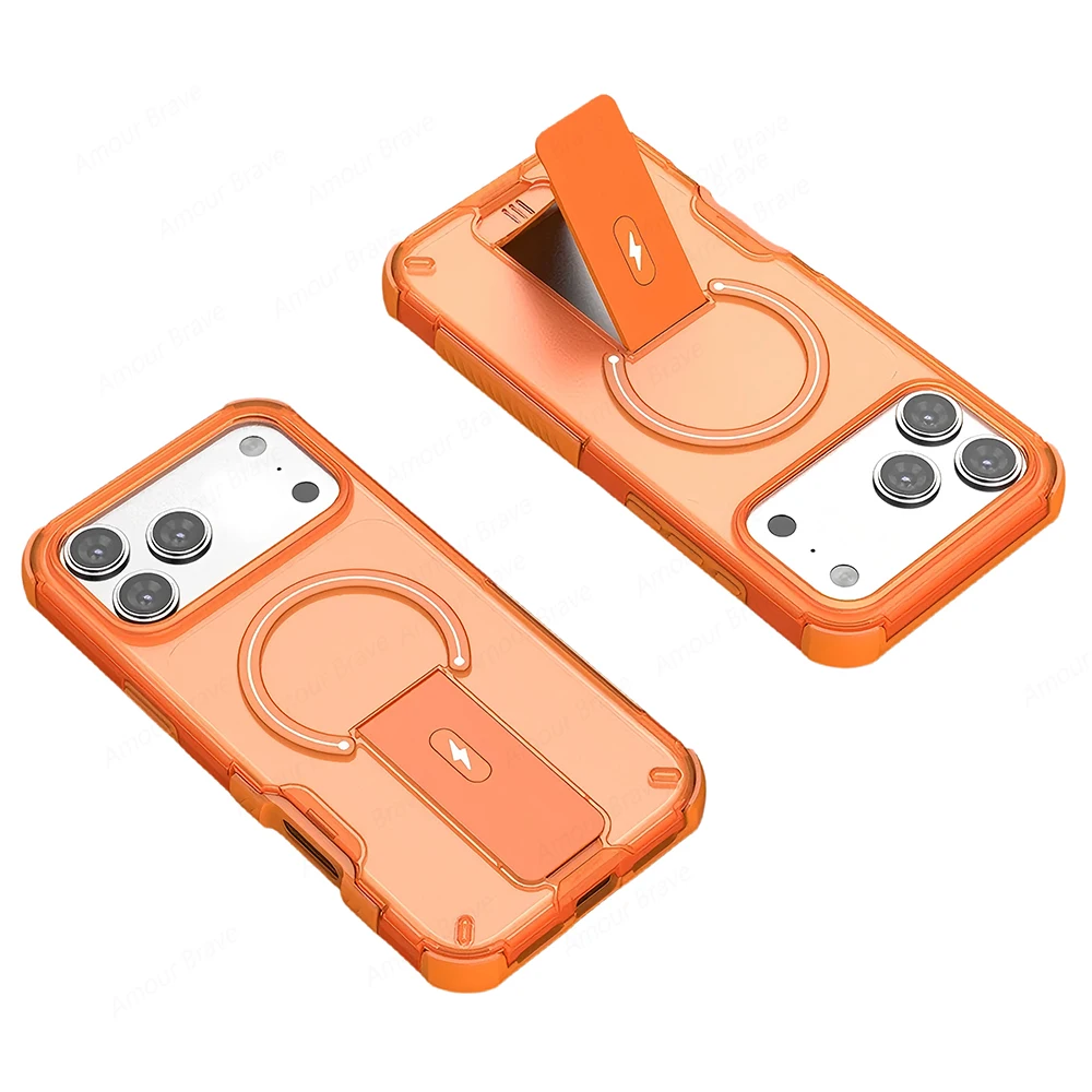 Coque de protection magnétique antichoc en PC rigide effet mat pour iPhone 17, 16, 15, 14 Plus, 13, 12 Pro Max, 17e, 16e compatible MagSafe