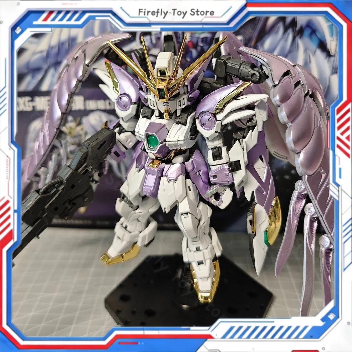 IN STOCK GAOGAO Model Mgsd Wing Purple Silver Xxxg-00ysw Assembly Model Kit Wing Zero Ew Robot Action Figure Plastic Toy Gift