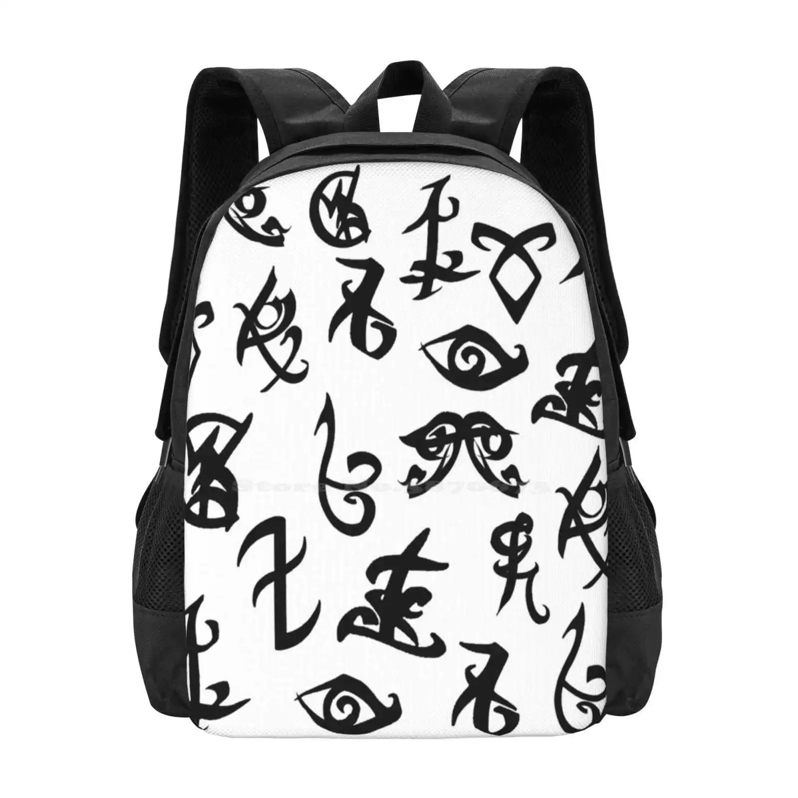 Shadowhunter Runes Large School Bags Travel Laptop Backpack Shadowhunter Clare Lady Midnight Lord Of Shadows City Of Bones