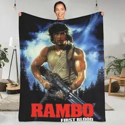 Rambo First Blood Flannel Blanket Quality Soft Warm Shooting Movie Bedding Throws Spring Couch Chair Sofa Bed Pattern Bedspread