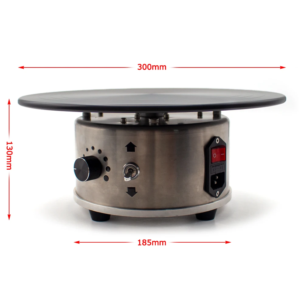 12 Inch Electric Cake Turntable - 220V Aluminum Alloy Cake Decorating Turntable with Non-Slip Base for Baking, Frosting, Icing