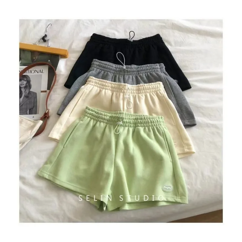 여름 얇은 반바지 여성용 루즈 캐주얼 반바지 한국 스타일 다용도 레깅스 3/4 바지 트렌디