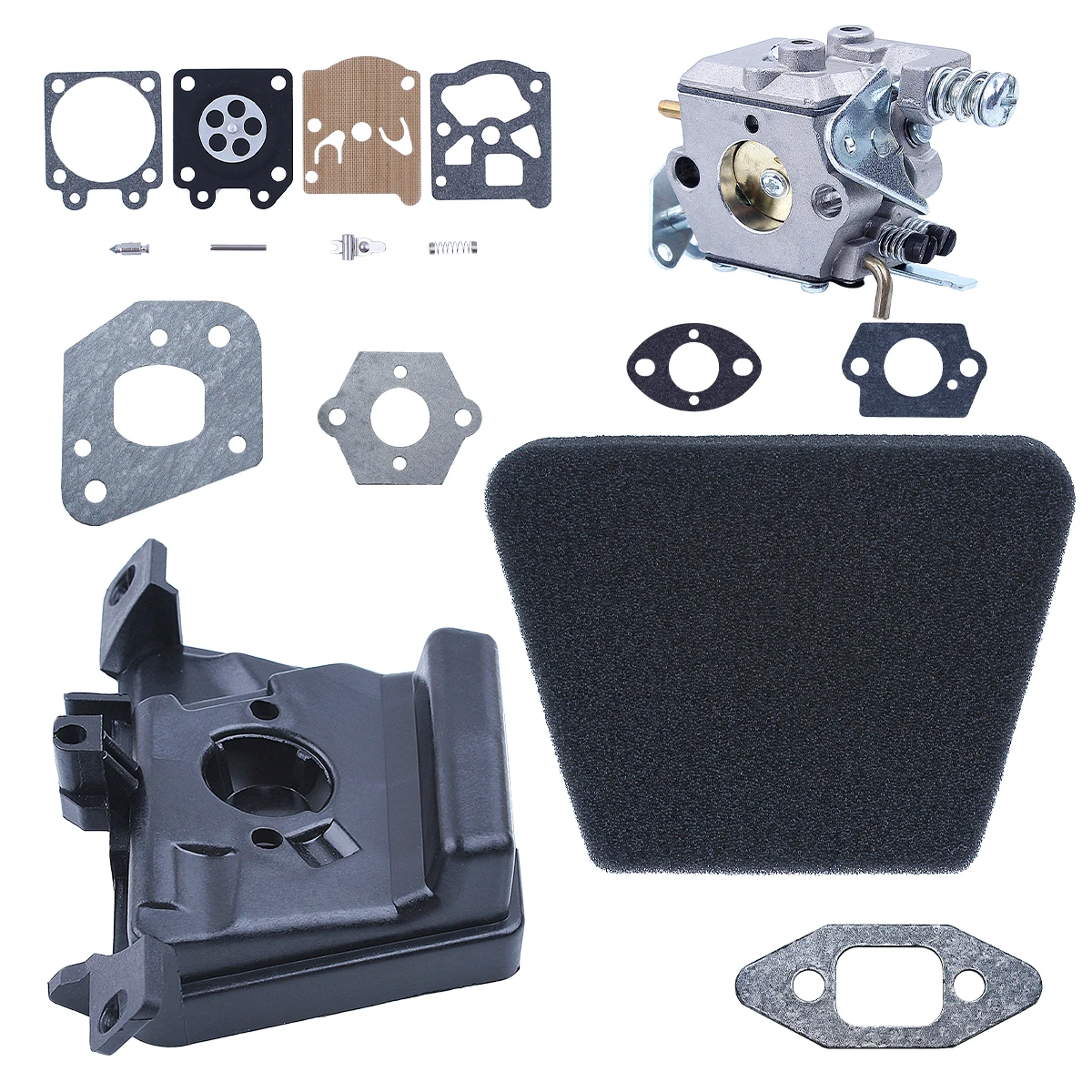 Imagem -04 - Carburador Carb Kit de Reparo Junta Parte Motosserra Tampa do Filtro de ar Parceiro 350 351 Walbro 3329 530037793