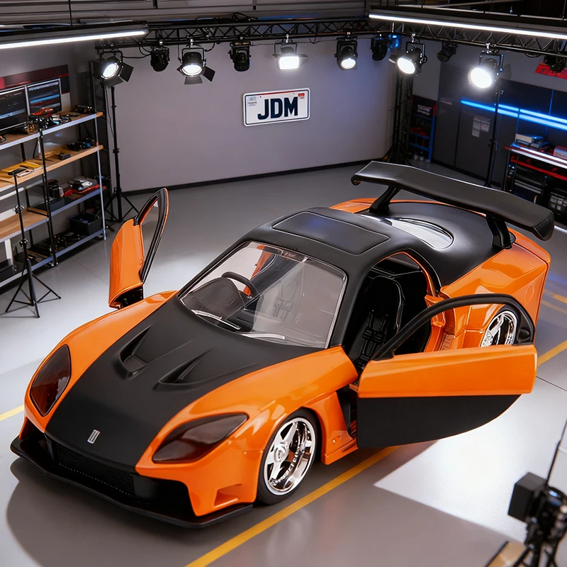 

JADA 1:32 Han's Mazda RX7 легкосплавный автомобиль, литье под давлением и игрушечный транспорт, модель автомобиля, миниатюрная масштабная модель автомобиля для детей