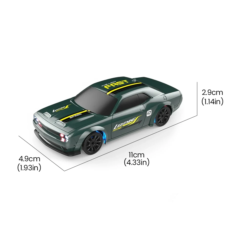 1:43 rc drift carro de tração nas quatro rodas led controle remoto em escala completa veículo de corrida de alta velocidade desktop gtr modelo crianças brinquedos meninos presente