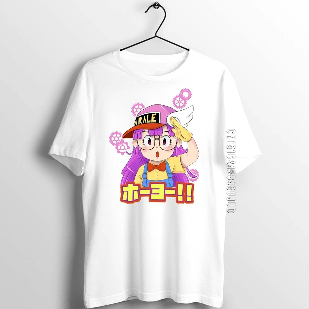 Men's T Shirt Arale Designer Anime Artwork Print Girl's Male Cotton Graphic T-shirts Adult Summer Clothes