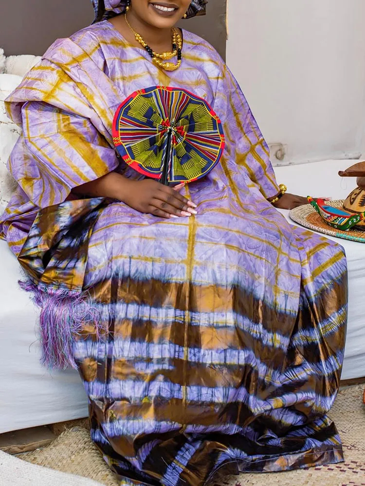 

Африканское Анкара, женское вечернее свадебное платье с принтом, традиционное свадебное парчовое платье Boubou Dashiki Riche, женское синее платье