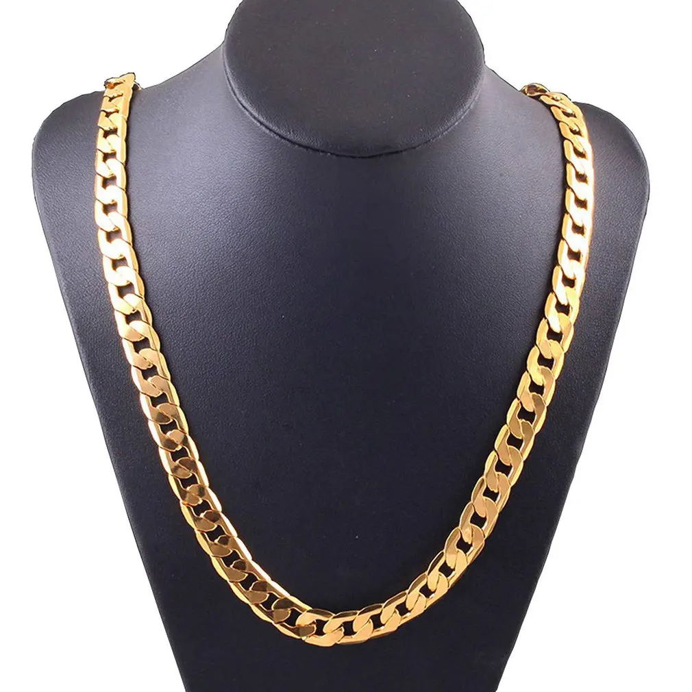 Cadena de eslabones cubanos Punk para hombre y mujer, collar largo de oro de 46/51/56/61/66/71/76CM, joyería de moda, regalo