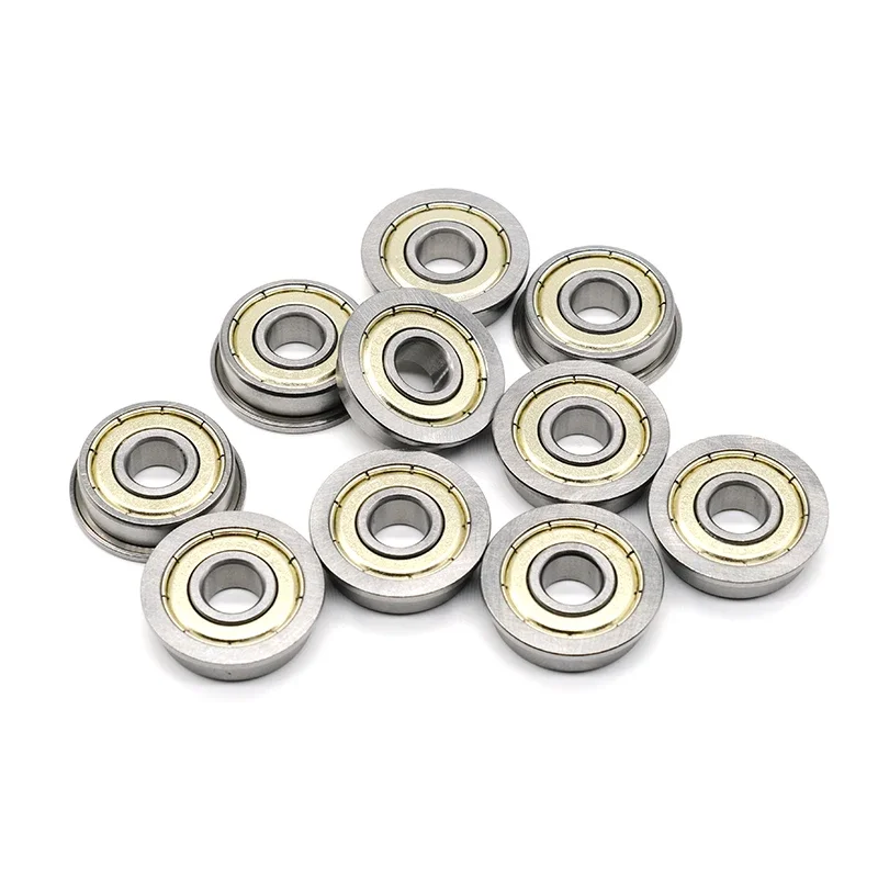 

10Pcs F624ZZ Flange Bearing 4x13x5mm 3D Printers Parts F624 Z ZZ Flanged Ball Bearings