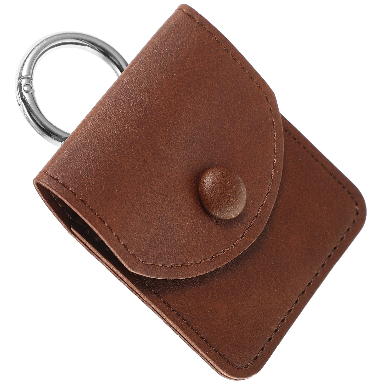 

1Pcs Creative Mini Keychain Pouch For Coins And Headphones Brown Leather Bag