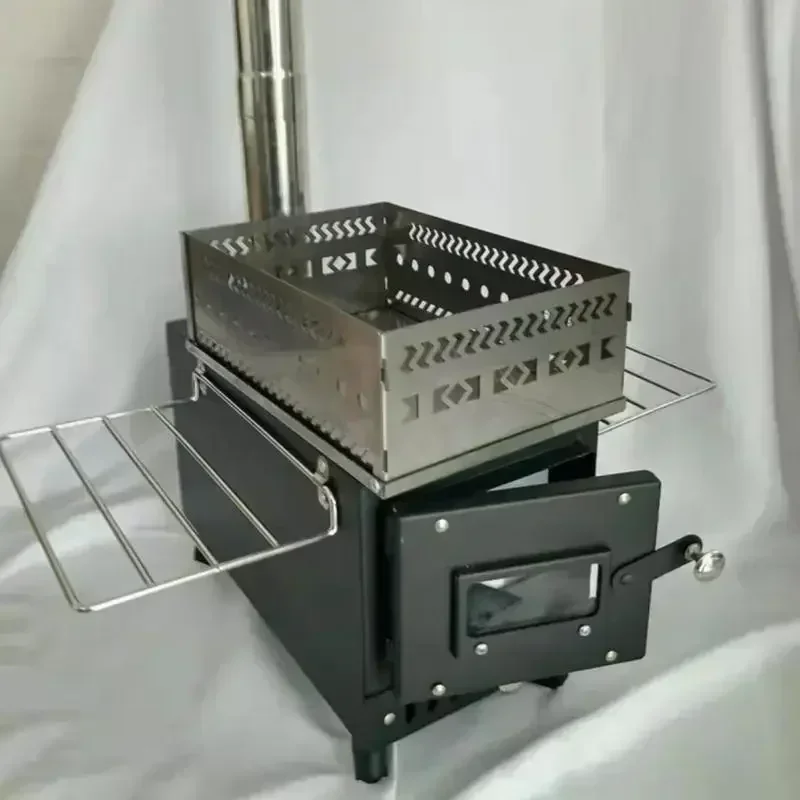 صندوق حريق فحمي قابل للطي حامل حجر ساونا مقاوم للحرارة ملحقات موقد الخشب للساونا التنزه الصيد الطبخ الشواء #2