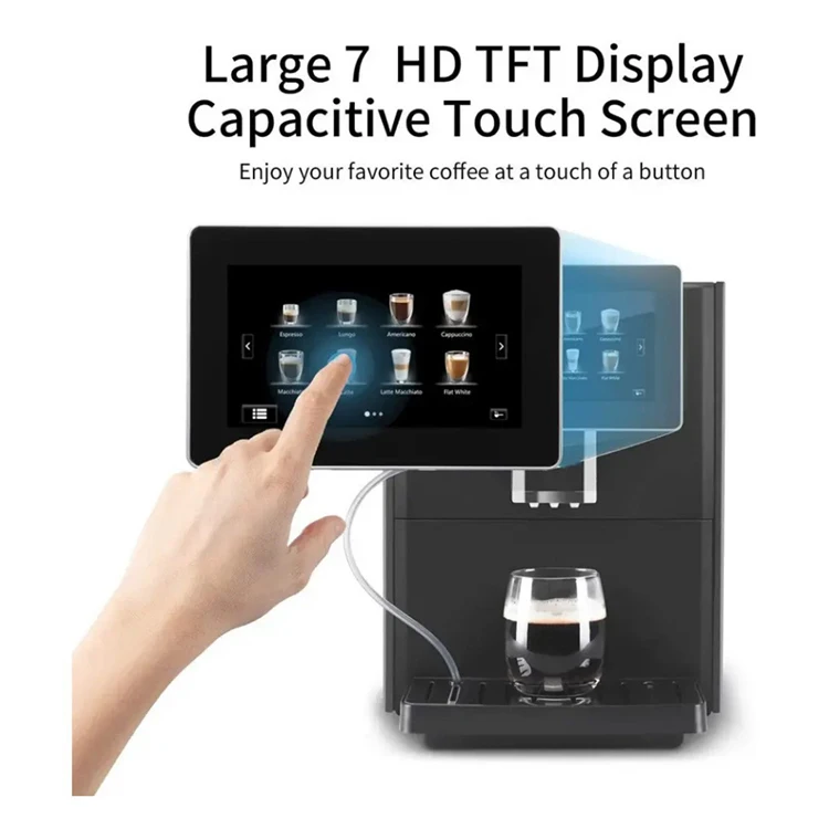 Electric Commercial Intelligent Espresso Coffee Maker Stainless Steel Touch Screen Multifunctional Automatic Coffee Machine