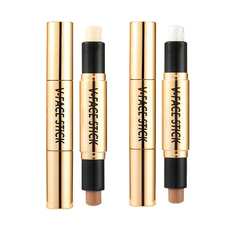 Evidenzia i contorni Stick Dual Cream contorni Stick Highlighter & Bronzer Pen Face Brightens & Shades Pencil per scolpire