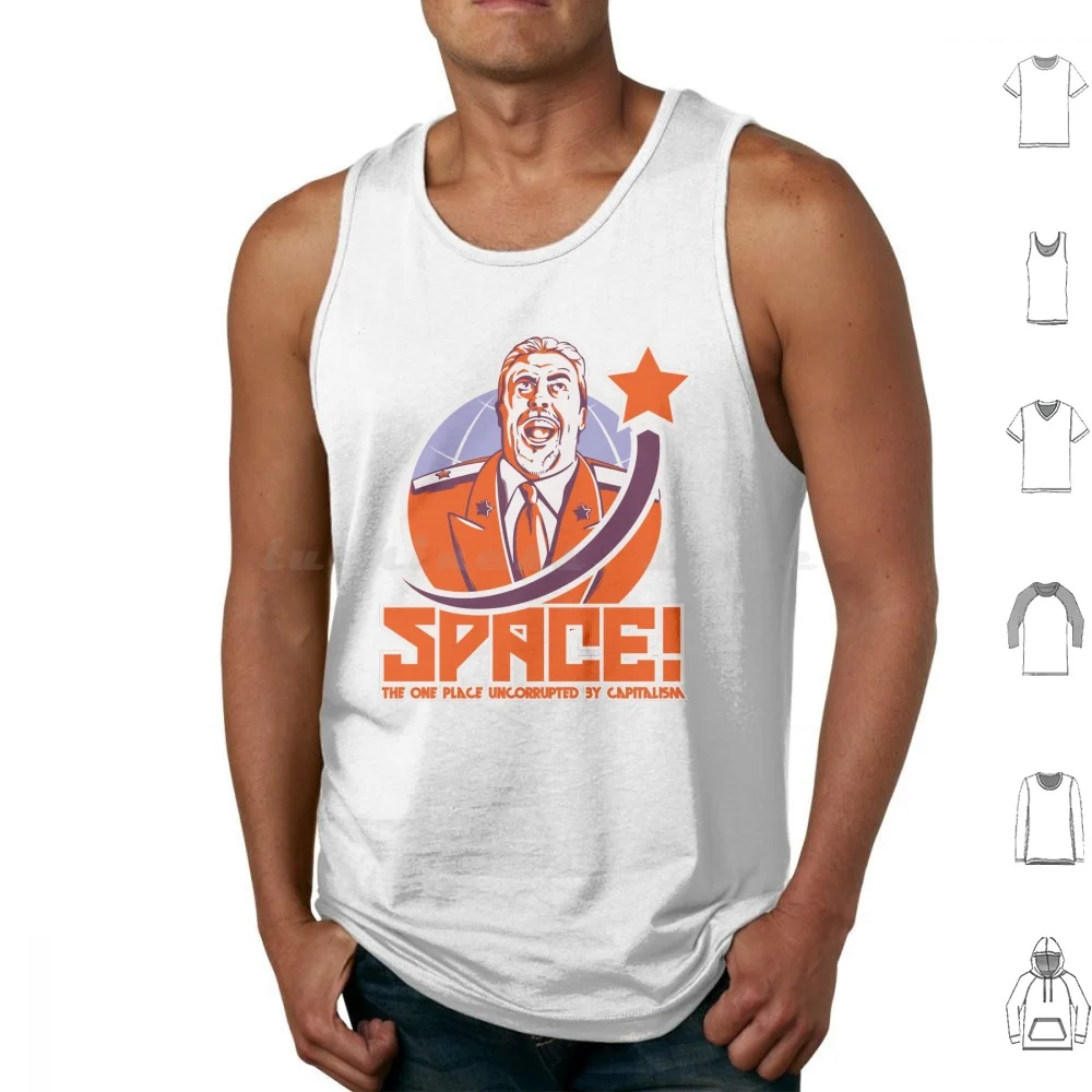 ¡Espacio! Camiseta sin mangas de The One Place, chaleco sin mangas de Tim Curry, alerta roja soviética