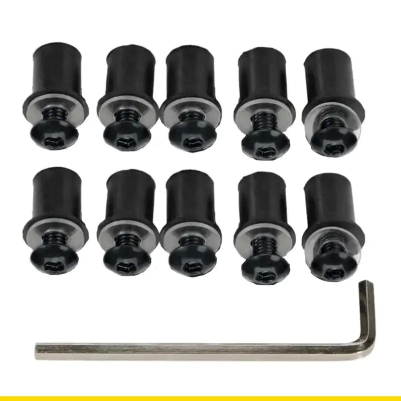 SZCH 10pcs Motorbike Accessories Easy Installation Windshield Mount Aluminum Fastener M5x16mm Windscreen Screw Bolts