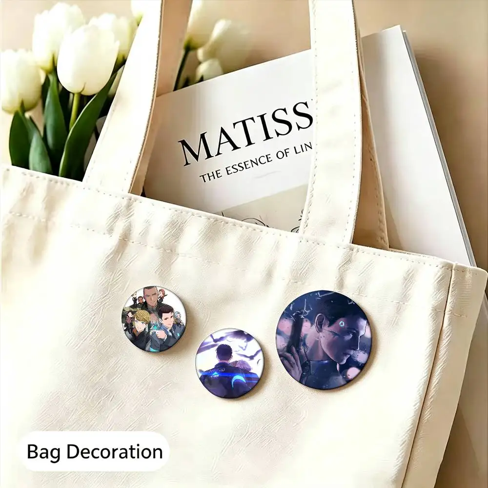 Detroit Become Human  Custom Enamel Pin Badges 25mm 32mm 44mm 58mm Backpack Hat Decor Toys Gifts