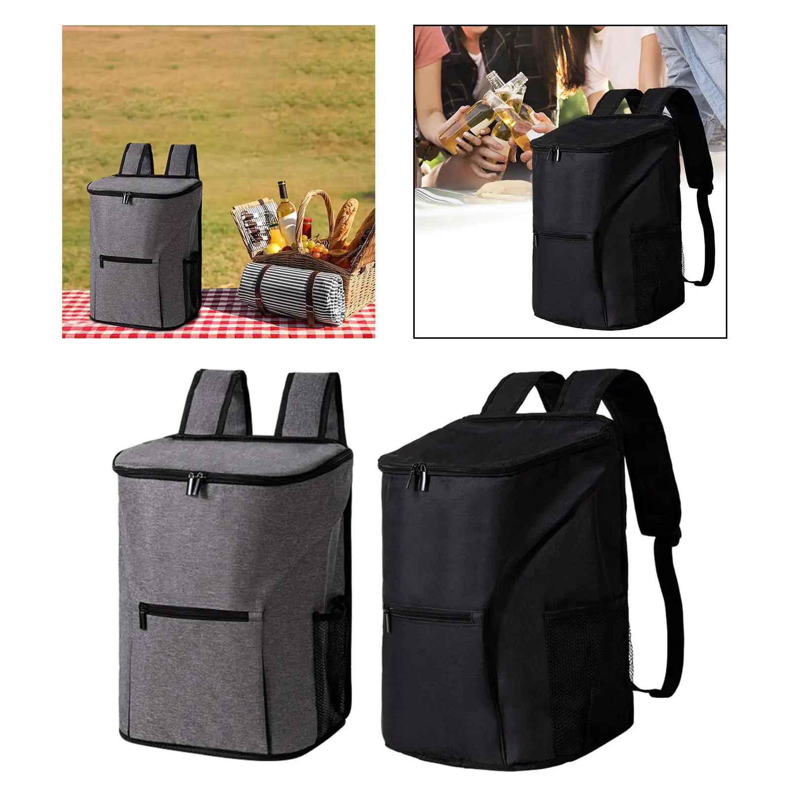 Large Capacity Cooler Bag Thermal Backpack Lunch Backpack Waterproof Beach Cooler for Lunch Hiking Park Day Trips Fishing Travel